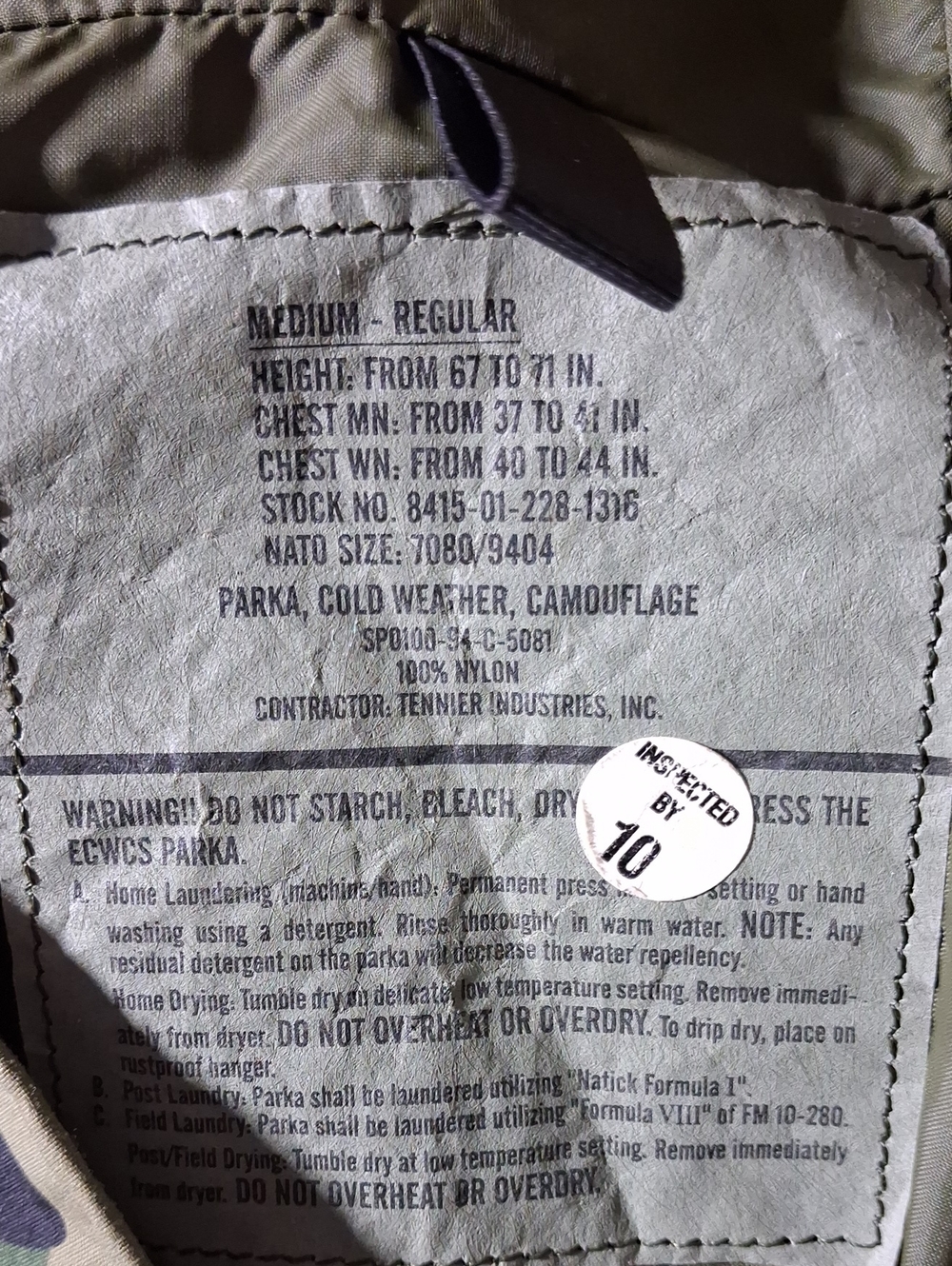 Tennier Industries, Parka, Cold Weather, Camouflage - Picture 2 of 13